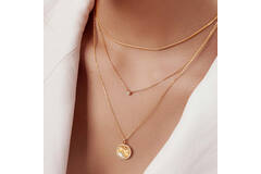  Sunshine Chaser - Silber / 14kt GP - Zirkonia - 45cm
